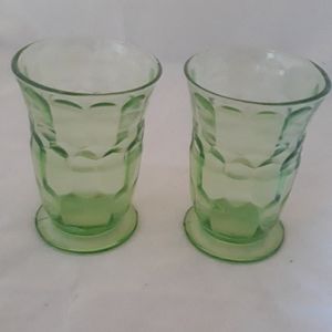 Green Depression Glass